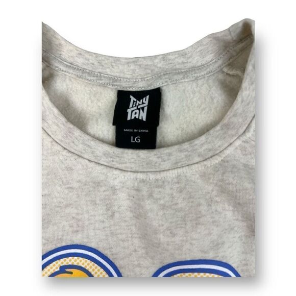 Tiny Tan Wappen Badge Girls Oversized Crewneck Sweatshirt Size Large - Picture 5 of 5